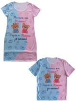 Kit Casal Chá Revelação Vestido e Camiseta Menino ou Menina Kit Casal Chá Revelação Vestido e Camiseta Menino ou Menina