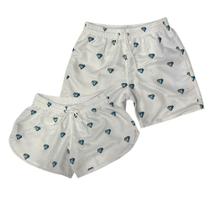 Kit Casal Combinando Mozão Short Tactel Moda Praia Bermudas