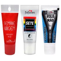 Kit Casal Completo 3 Uni Gel Excitante Anal Adstringente Feminino Gel Masculino Prolongador Ereção