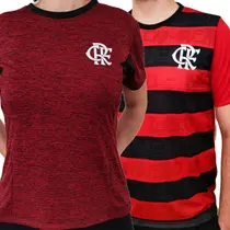 Kit Casal Flamengo - 1 Camisa Masculina + 1 Camisa Feminina Kit Casal Flamengo - 1 Camisa Masculina + 1 Camisa Feminina