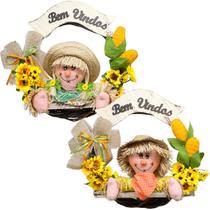 Kit Casal Guirlandas Espantalhos Festa Junina Xará Fazenda Kit Casal Guirlandas Espantalhos Festa Junina Xará Fazenda