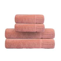 Kit Casal Jogo Toalhas 2 Pares Rosto e Banho Cores Variadas