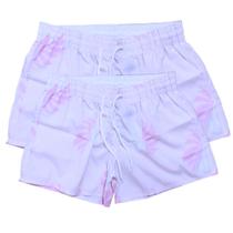 Kit Casal Mozão Short Bermuda EstampadoCostela de Adão Rosa Tamanho G