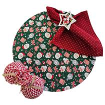 Kit Casal Noel Natal 8 Lugares Capa Sousplat Guard PG