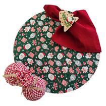 Kit Casal Noel Natal 8 Lugares Capa Sousplat Guard PG