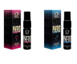 Kit Casal Perfume Phero Masculino e Feminino 15Ml Sexy Fantasy