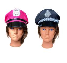 Kit Casal Policial Chapéu Quepe Fantasia Carnaval -2 Peças Kit Casal Policial Chapéu Quepe Fantasia Carnaval -2 Peças