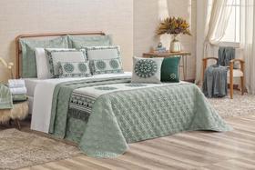 Kit Casal Queen 3 Peças Turin Cobre Leito Cama 180 Fios Estampado Sofisticado Luxo