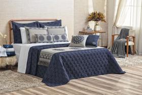 Kit Casal Queen 3 Peças Turin Cobre Leito Cama 180 Fios Estampado Sofisticado Luxo