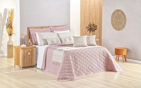 Kit Casal Queen 3 Peças Turin Cobre Leito Cama 180 Fios Estampado Sofisticado Luxo