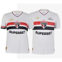 Kit Casal São Paulo New Balance Uniforme 1 2025 - Adulto