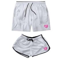 Kit Casal Short Bermuda Moda Praia Combinando Iguais Verão