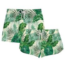 Kit Casal Shorts Praia Casal Dog Monster - Floral