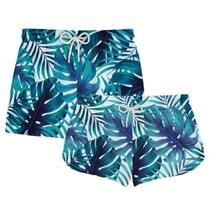 Kit Casal Shorts Praia Casal Dog Monster - Floral