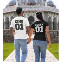 Kit Casal T-Shirt Básica Camiseta Branca King e Preta Queen Algodão 30.1 Premium Kit Casal T-Shirt Básica Camiseta Branca King e Preta Queen Algodão 30.1 Premium