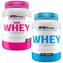 Kit Casal Whey Protein Foods 2kg + Pink Whey Protein Foods 2kg BRN Foods