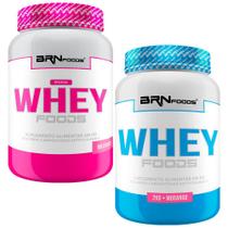 Kit Casal Whey Protein Foods 2kg + Pink Whey Protein Foods 2kg BRN Foods