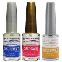 Kit Casco de Cavalo: Base Endurecedora, Fortalecedora e Pró Crescimento - 8ml cada