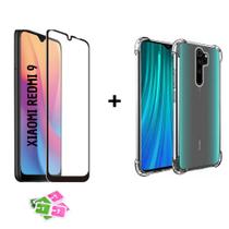 Kit Case Capinha Capa Ant Impacto Compatível Com Xiaomi Redmi 9 + Pelicula 3D 9D Vidro Temperad Kit Case Capinha Capa Ant Impacto Compatível Com Xiaomi Redmi 9 + Pelicula 3D 9D Vidro Temperad