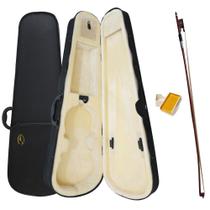 Kit Case de Violino 4/4 com Arco e Breu Alan