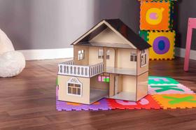 Kit Casinha Bonecas + 21 Móveis Polly July Crem - Darama