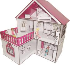 Kit Casinha Bonecas + 21 Móveis Polly July Sonhos - Darama