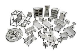 Kit Casinha Bonecas Decor Mirian Sonhos 29 Moveis S+B Darama