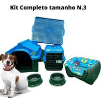 Kit Casinha Caixa Caminha 2em1 Sanitário Pet Dog N3