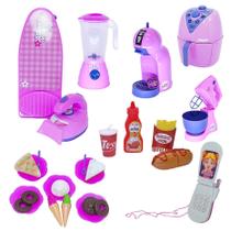 Kit Casinha Comidinhas Air Fryer Doceria Celular 28pç