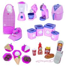 Kit Casinha Comidinhas Air Fryer Doceria Celular 32pç