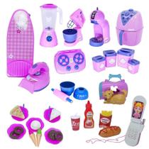 Kit Casinha Comidinhas Fogão Cachorro Forminha Celular 38Pç