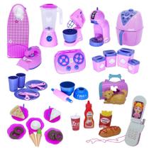 Kit Casinha Comidinhas Fogão Cachorro Forminha Celular 46pç