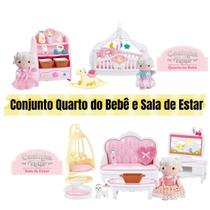Kit Casinha Feliz Conjunto Quarto do Bebê e Sala de Estar