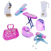 Kit Casinha Infantil Cafeteira Ferro Tábua Secador 10Pç Kit Casinha Infantil Cafeteira Ferro Tábua Secador 10Pç