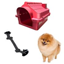 Kit Casinha P/ Dog Pet N1 E Mordedor Corda Trançada Chalesco Kit Casinha P/ Dog Pet N1 E Mordedor Corda Trançada Chalesco
