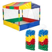 Kit Casinha Piscina de Bolinhas 1,50m + 1000 Unidades de Bolinhas Coloridas Resistente - Rotoplay Brinquedos
