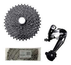 Kit Cassete K7 9v 11/36 Com Câmbio 9v Cage Longo Sunrun