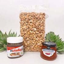 Kit Castanha de caju inteira torrada w1 1kg, Nutella 350G e Geleia de Pimenta Quensberry 320g