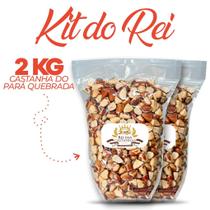 KIT Castanha do Pará Quebrada Premium - 2KG - Rei das Castanhas