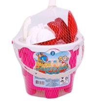 Kit Castelinho Radical Balde de Praia ROSA - issam Kit Castelinho Radical Balde de Praia ROSA - issam