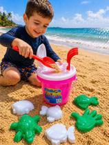 Kit Castelo Balde Praia Infantil 9 Peças