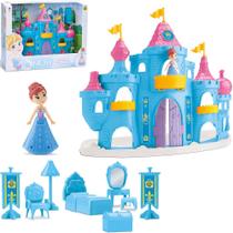 Kit Castelo com Acessórios de Casinha e Boneca com Luz