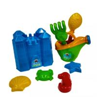 Kit Castelo De Praia Azul Com Regador Beach Play Usual 431