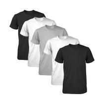 Kit Casual Com 5 Camisetas Básica Fitness Masculina Lisa