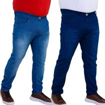 Kit Casual de 2 Calças Masculina Jeans Com Estilo Tradicional Plus Size