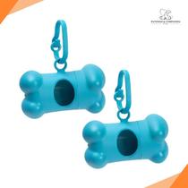 Kit Cata Caca c/ Suporte + 15 Saquinhos Refil Coletor Cachorros e Gatos Four Plastic