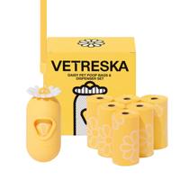Kit Cata Caca de Cachorro Dispenser e 7 Rolos de Sacos Higiênicos para Pets Vetreska Kit Cata Caca de Cachorro Dispenser e 7 Rolos de Sacos Higiênicos para Pets Vetreska