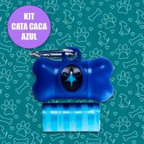 Kit Cata Caca Fezes Porta Saquinhos + 2 Rolos Refil Pet Cachorro Gato Passeio Viagem