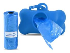 Kit Cata Caca Porta Saquinho Pet Coletor De Fezes 2 Refil Saco Higienico Para Cães E Gatos