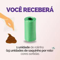 Kit Cata Caca Rolinhos C/ 15 Sacos De Lixo Cada Coco Pet Gato E Cachorro - Escolha Seu Kit